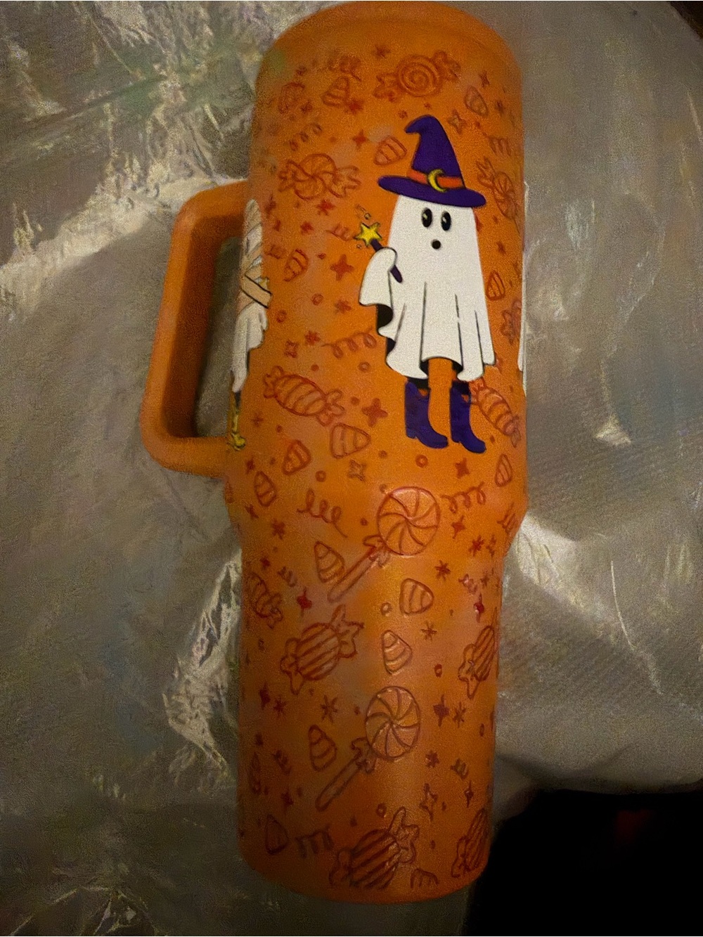 Halloween inflated Tumblr 40 ounce with ghost characters
